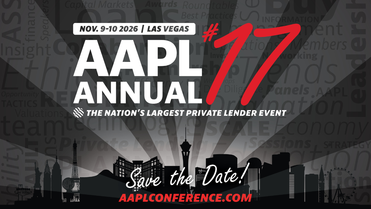 AAPL Annual #17 — The Nation's Largest Private Lender Event · November 9-10, 2026 · Las Vegas · aaplconference.com